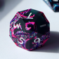 LIMITED RUN - Neon Abyss - handmade sharp edge 7 piece dice set